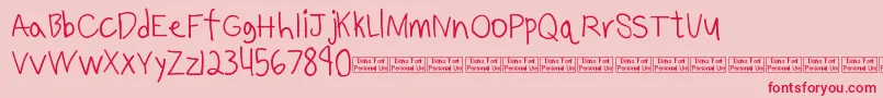 Benjammin Demo Font – Red Fonts on Pink Background