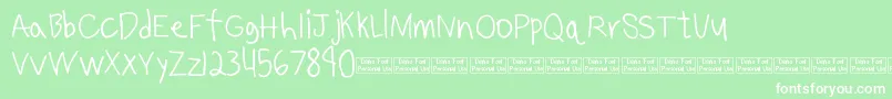 Benjammin Demo Font – White Fonts on Green Background