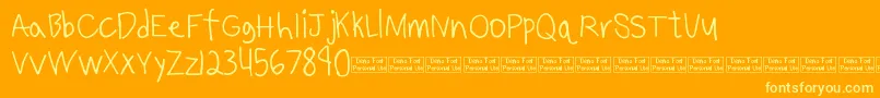 Benjammin Demo Font – Yellow Fonts on Orange Background