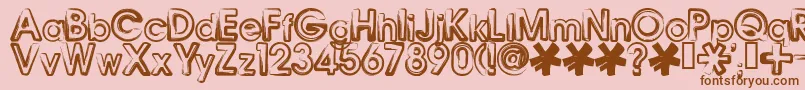 BENNB    Font – Brown Fonts on Pink Background