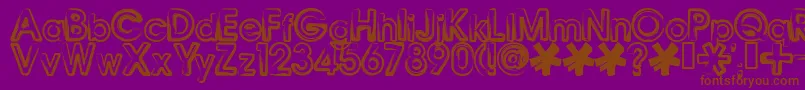 BENNB    Font – Brown Fonts on Purple Background