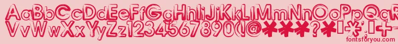 BENNB    Font – Red Fonts on Pink Background