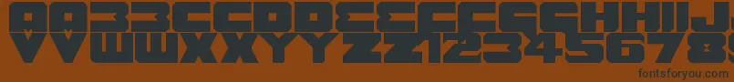 Шрифт Benny Benasi Font Remake – чёрные шрифты на коричневом фоне