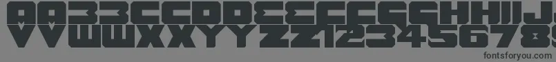 フォントBenny Benasi Font Remake – 黒い文字の灰色の背景