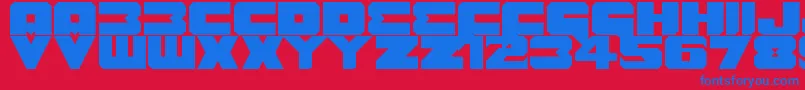 Benny Benasi Font Remake Font – Blue Fonts on Red Background