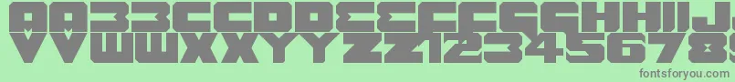 フォントBenny Benasi Font Remake – 緑の背景に灰色の文字