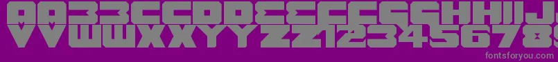 フォントBenny Benasi Font Remake – 紫の背景に灰色の文字