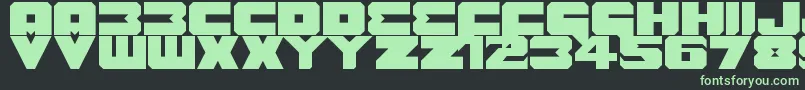 Шрифт Benny Benasi Font Remake – зелёные шрифты на чёрном фоне