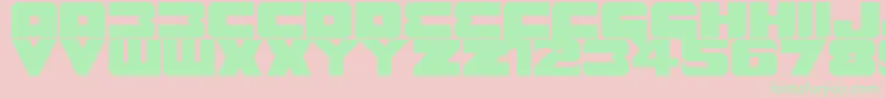 フォントBenny Benasi Font Remake – ピンクの背景に緑の文字
