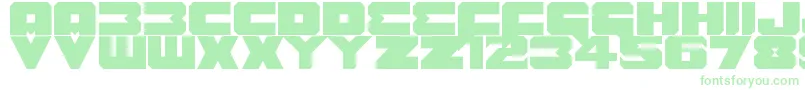 Czcionka Benny Benasi Font Remake – zielone czcionki na białym tle