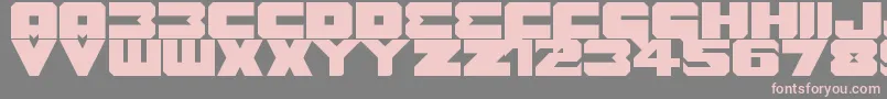フォントBenny Benasi Font Remake – 灰色の背景にピンクのフォント