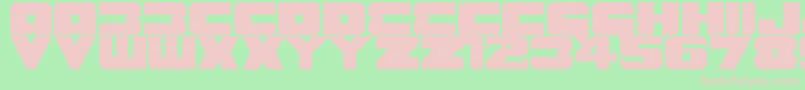 フォントBenny Benasi Font Remake – 緑の背景にピンクのフォント