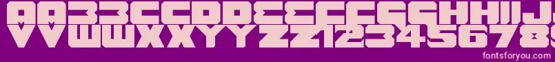 フォントBenny Benasi Font Remake – 紫の背景にピンクのフォント