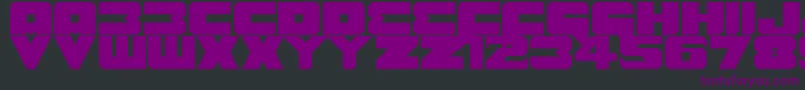 Шрифт Benny Benasi Font Remake – фиолетовые шрифты на чёрном фоне