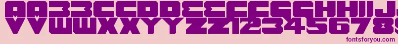 Czcionka Benny Benasi Font Remake – fioletowe czcionki na różowym tle