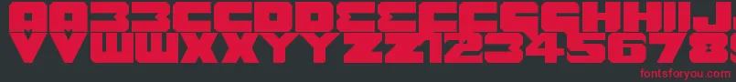 Шрифт Benny Benasi Font Remake – красные шрифты на чёрном фоне