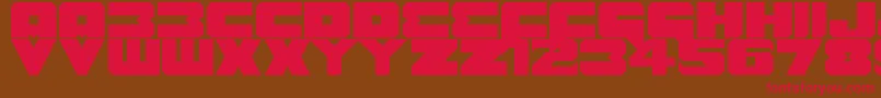 Шрифт Benny Benasi Font Remake – красные шрифты на коричневом фоне