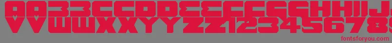 フォントBenny Benasi Font Remake – 赤い文字の灰色の背景