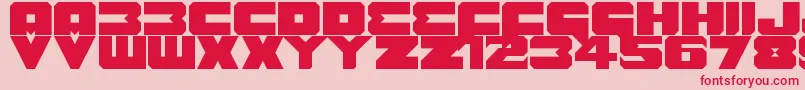 フォントBenny Benasi Font Remake – ピンクの背景に赤い文字