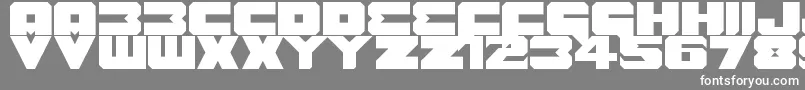 Шрифт Benny Benasi Font Remake – белые шрифты на сером фоне