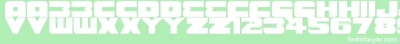 Шрифт Benny Benasi Font Remake – белые шрифты на зелёном фоне