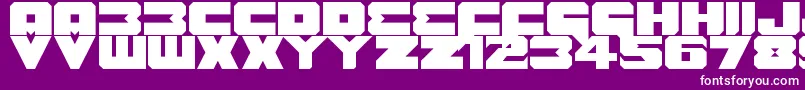 Шрифт Benny Benasi Font Remake – белые шрифты на фиолетовом фоне