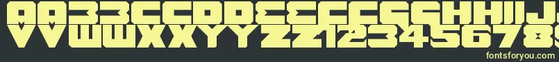 Benny Benasi Font Remake-Schriftart – Gelbe Schriften auf schwarzem Hintergrund