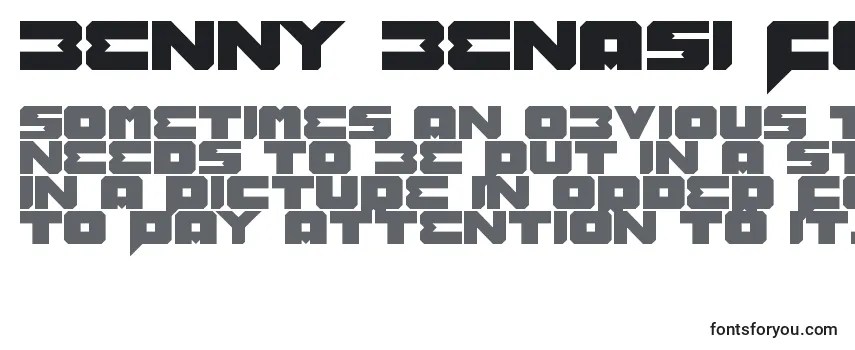 Обзор шрифта Benny Benasi Font Remake
