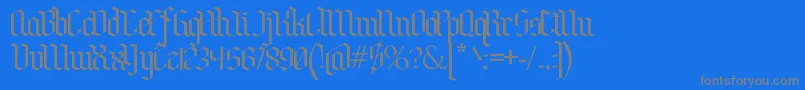 フォントBenschGothic – 青い背景に灰色の文字
