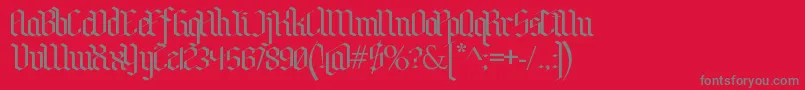 BenschGothic Font – Gray Fonts on Red Background