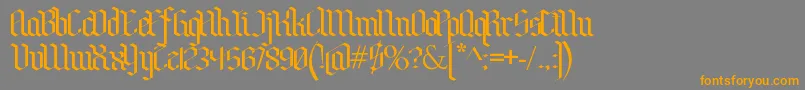 BenschGothic Font – Orange Fonts on Gray Background