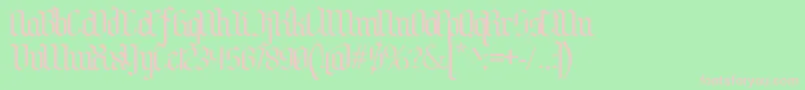 BenschGothic Font – Pink Fonts on Green Background