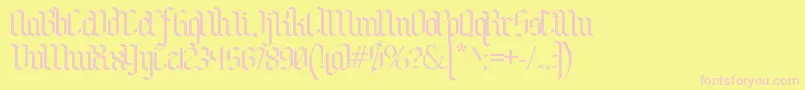 BenschGothic Font – Pink Fonts on Yellow Background