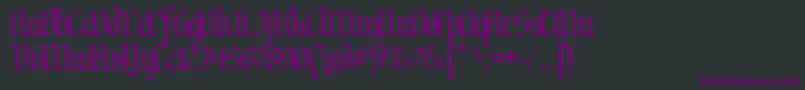 BenschGothic-fontti – violetit fontit mustalla taustalla