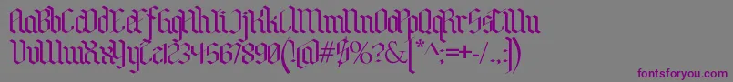 BenschGothic-Schriftart – Violette Schriften auf grauem Hintergrund