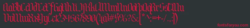 BenschGothic Font – Red Fonts on Black Background