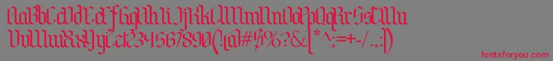 BenschGothic Font – Red Fonts on Gray Background