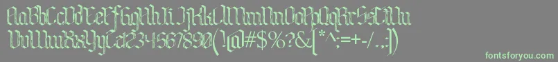 BenschGothicFlames Font – Green Fonts on Gray Background