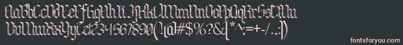 BenschGothicFlames Font – Pink Fonts on Black Background