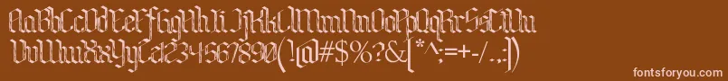 BenschGothicFlames Font – Pink Fonts on Brown Background