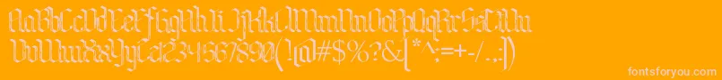 BenschGothicFlames Font – Pink Fonts on Orange Background