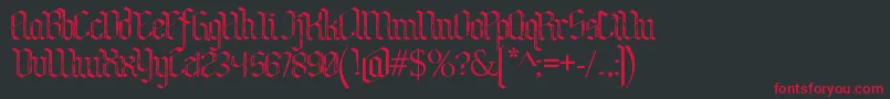 BenschGothicFlames Font – Red Fonts on Black Background