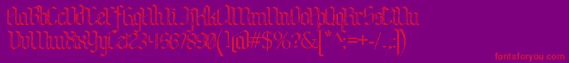 Police BenschGothicFlames – polices rouges sur fond violet