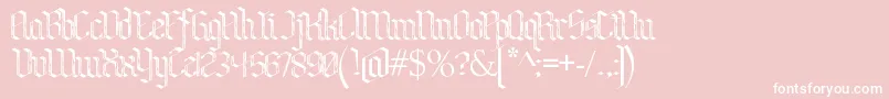 BenschGothicFlames Font – White Fonts on Pink Background