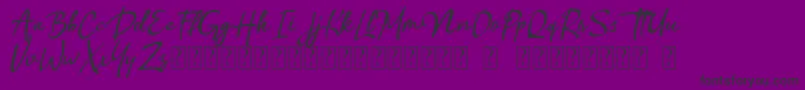 Benthol Font – Black Fonts on Purple Background