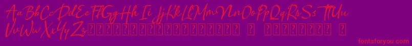 Benthol Font – Red Fonts on Purple Background