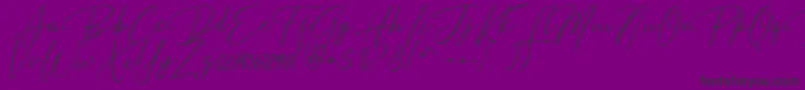 Bentosa Font – Black Fonts on Purple Background