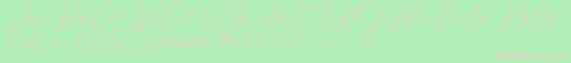 Bentosa Font – Pink Fonts on Green Background