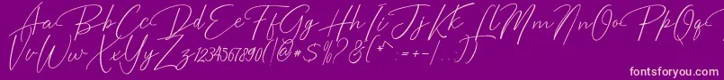 Bentosa Font – Pink Fonts on Purple Background