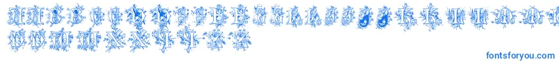 Cherubimcaps-Schriftart – Blaue Schriften